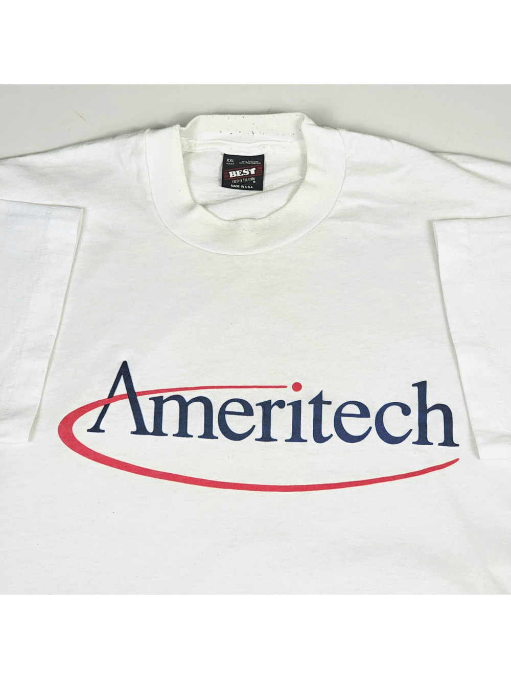 Vtg Ameritech/AT&T Original Logo Graphic White Tee Shirt 2XL